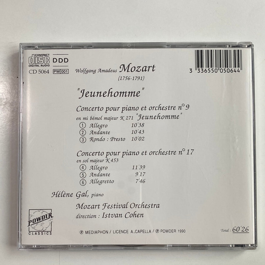 Wolfgang Amadeus Mozart - Mozart Festival Orchestra (2) - Istvan Cohen - "Jeunehomme" (Concerto Pour Piano Et Orchestre Nº 9) (CD) (NM or M-)