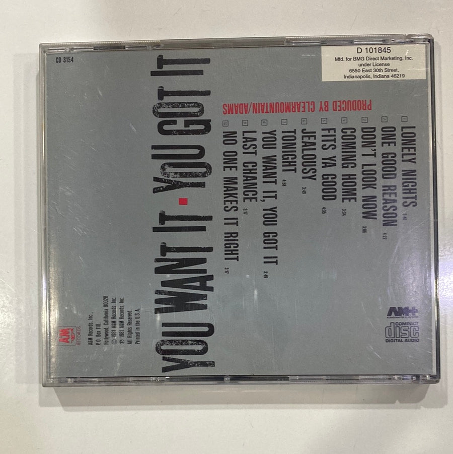 Bryan Adams - You Want It, You Got It (CD) (NM or M-)