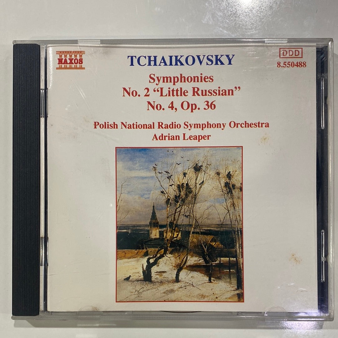 ซีดี Pyotr Ilyich Tchaikovsky - Polish National Radio Symphony Orchestra, Adrian Leaper - Symphonies No. 2, Op. 17 "Little Russian" / No. 4, Op. 36 (CD) (NM or M-)