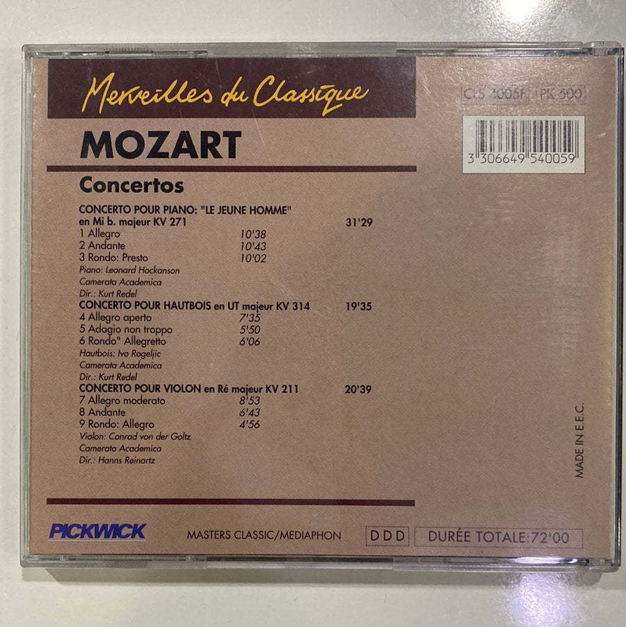 ซีดี Wolfgang Amadeus Mozart - Concertos (CD) (VG+)