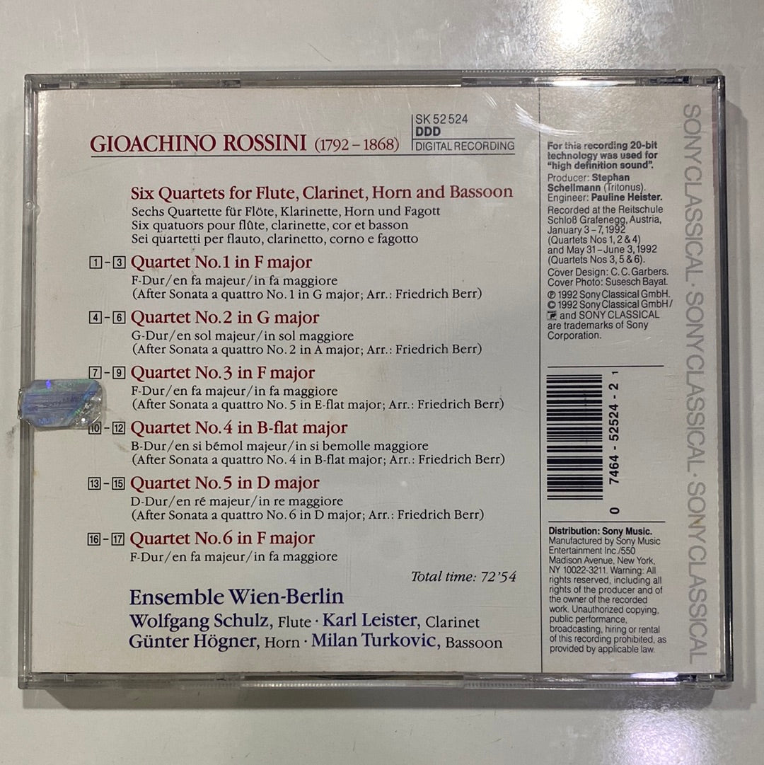 ซีดี Ensemble Wien-Berlin - Rossini Six Quartets CD VG+