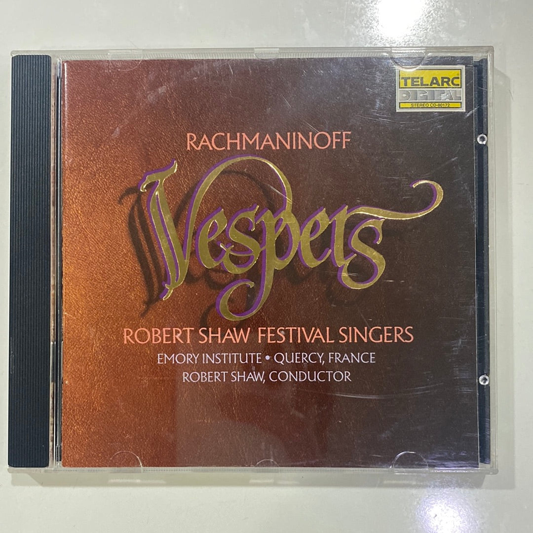Sergei Vasilyevich Rachmaninoff - Robert Shaw Festival Singers / Robert Shaw - Vespers (All-Night Vigil) (CD) (VG+)