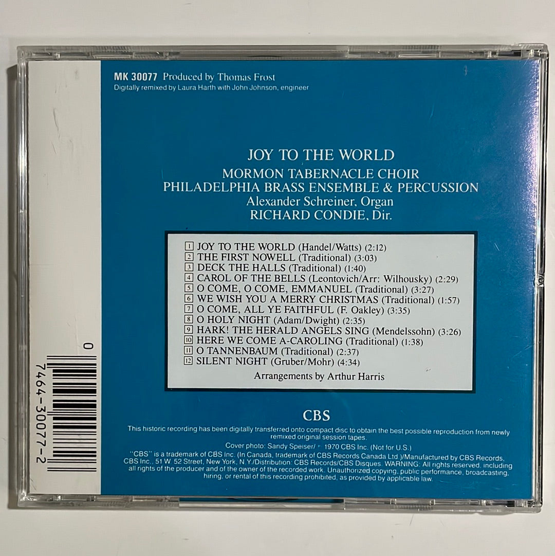 Mormon Tabernacle Choir / Philadelphia Brass Ensemble / Richard P. Condie / Alexander Schreiner - Joy To The World (CD) (VG+)