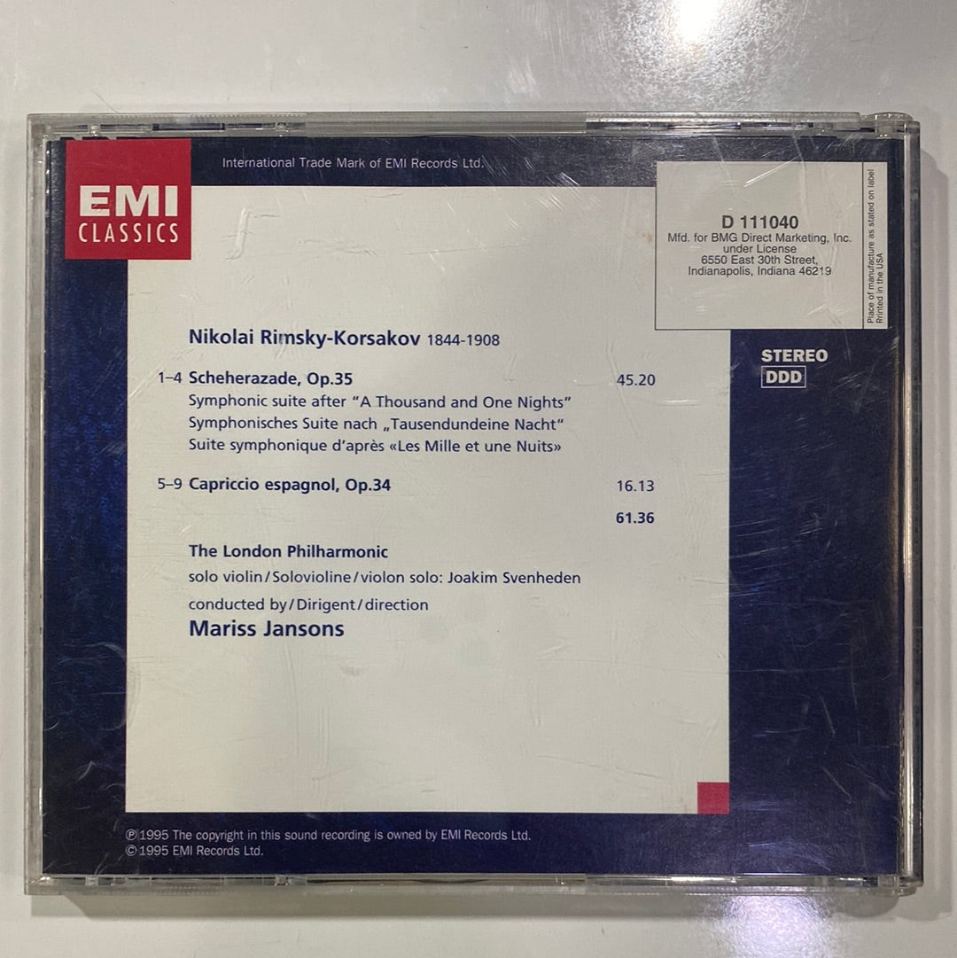 Nikolai Rimsky-Korsakov / Mariss Jansons / The London Philharmonic Orchestra - Scheherazade (CD) (NM or M-)