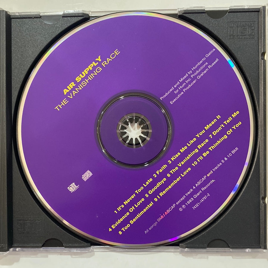 Air Supply - The Vanishing Race (CD) (NM or M-)