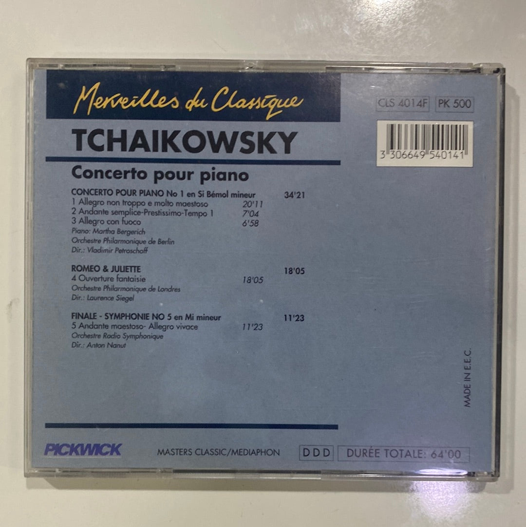 ซีดี Pyotr Ilyich Tchaikovsky, Martha Bergerich, Berliner Festspielorchester Dir./Cond.: Vladimir Petroschoff - Klavierkonzert Nr. 1 = Piano Concerto No. 1 / Romeo Und Julia = Romeo And Juliet / Finale 5. Symphonie = Finale Symphony No. 5 (CD) (VG)